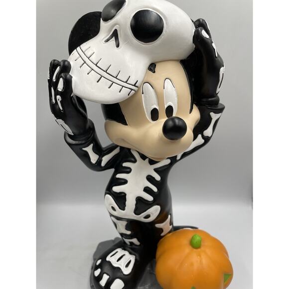 Disney Mickey Mouse Skeleton Halloween Statue Figure Decoration - Picture 5 of 13